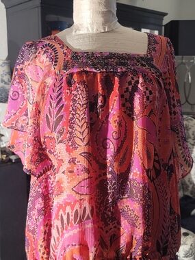 Apt. 9 Multicolor Paisley Square-Neck Blouse